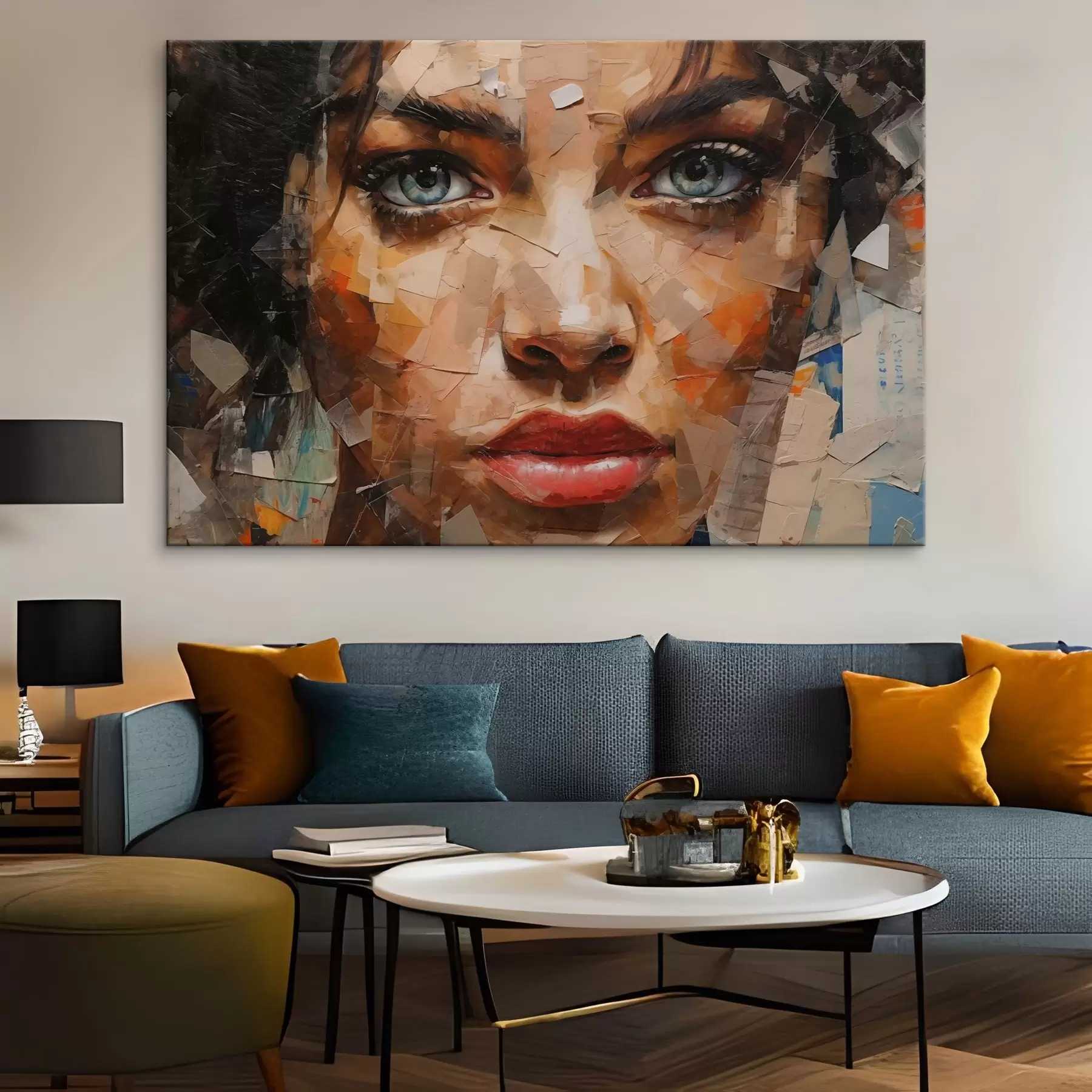 Fototapetai Mergaitės veidas iš laikraščių s43467