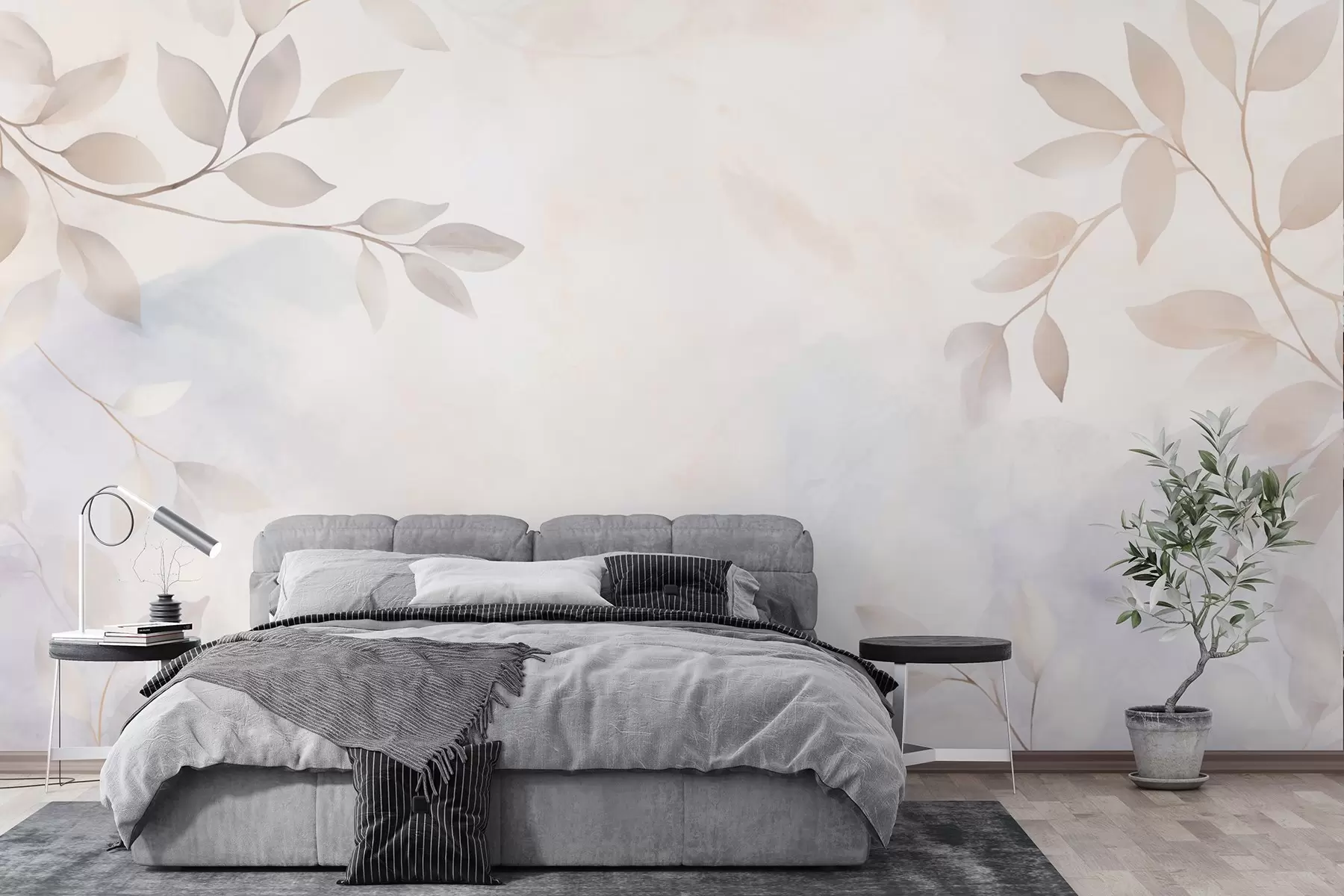 Fototapetai Šviesūs lapai rūke w08990