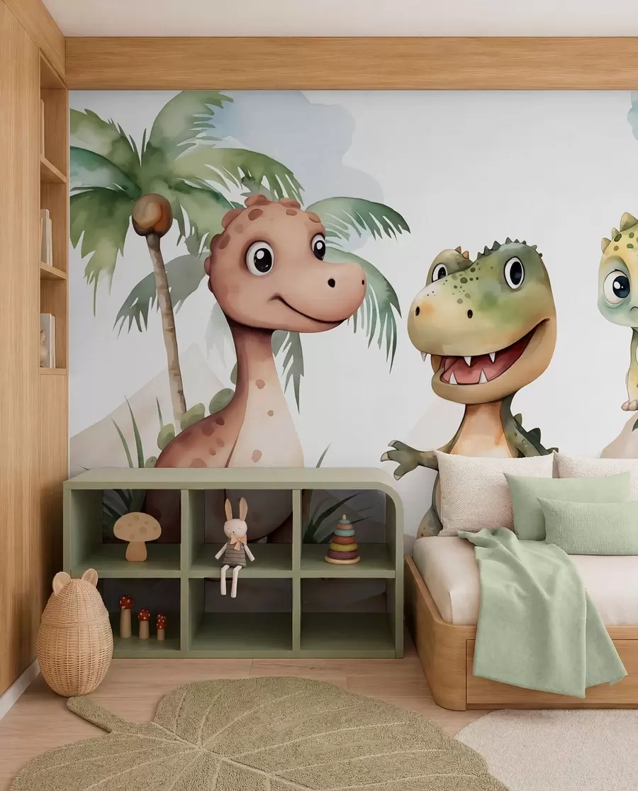 Fototapetai Trys maži dinozaurai w03675