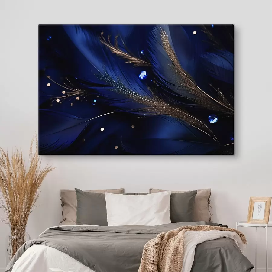 Paveikslėlis Mėlynos hiperrealistinės plunksnos s43946