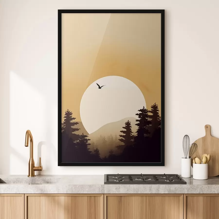 Fototapetai Pušų siluetai f43980