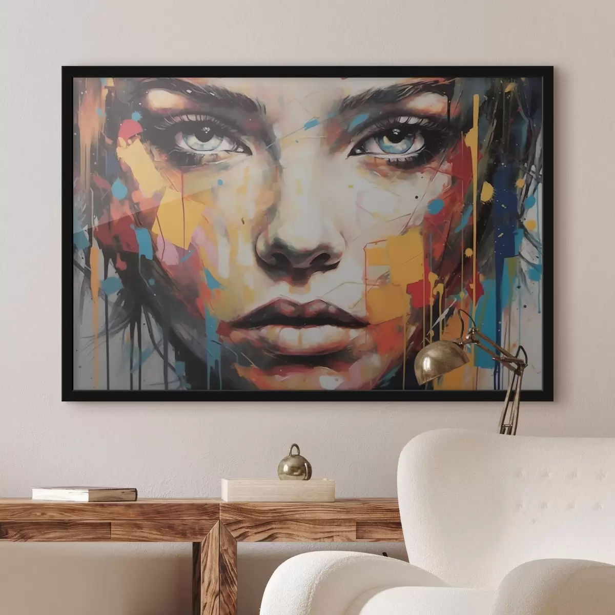 Plakatas Portretas spalvotais potėpiais f43982