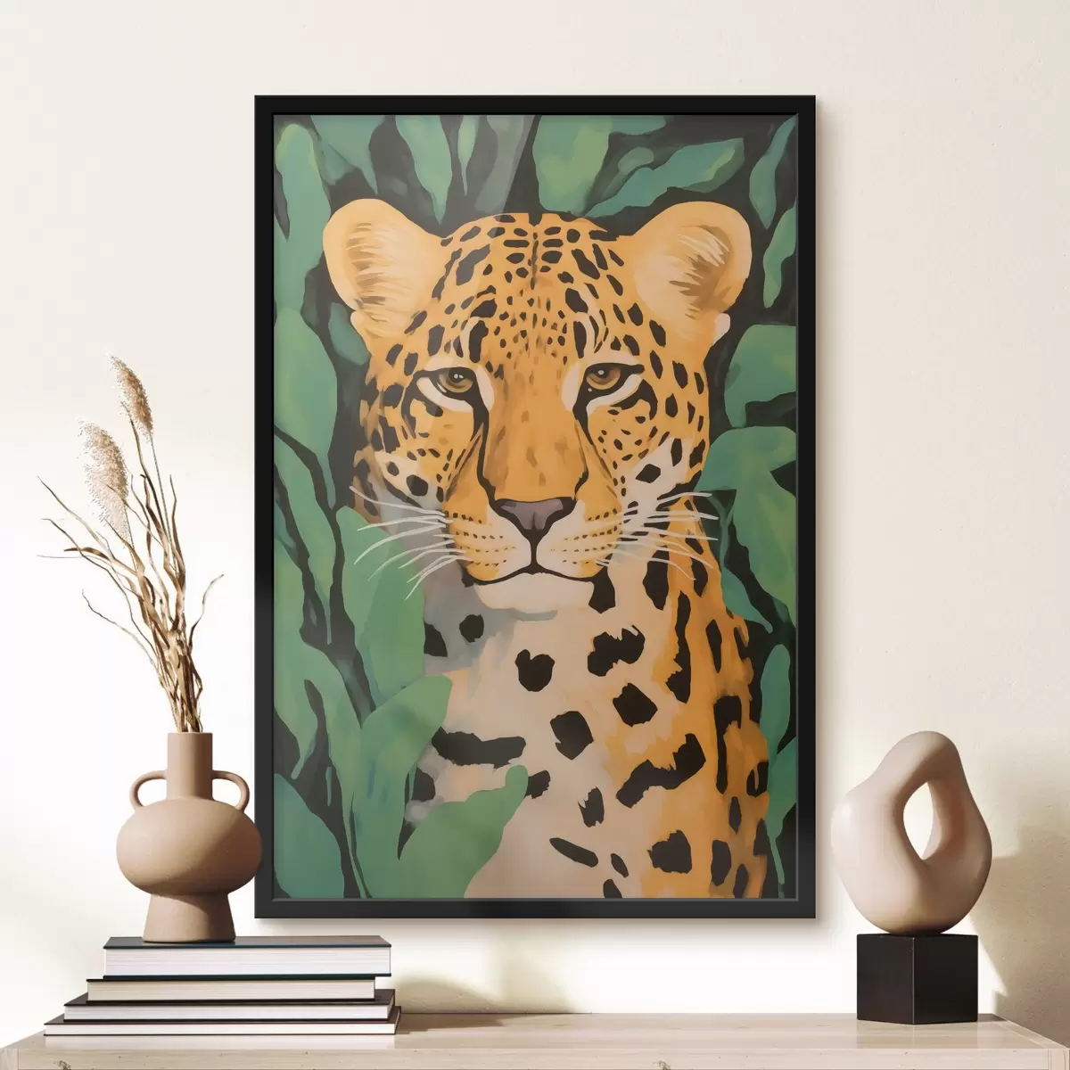 Plakatas Leopardas lapijoje f44053