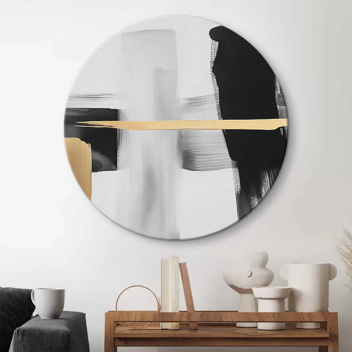 Apvalūs paveikslai Minimalistinė abstrakcija r43970