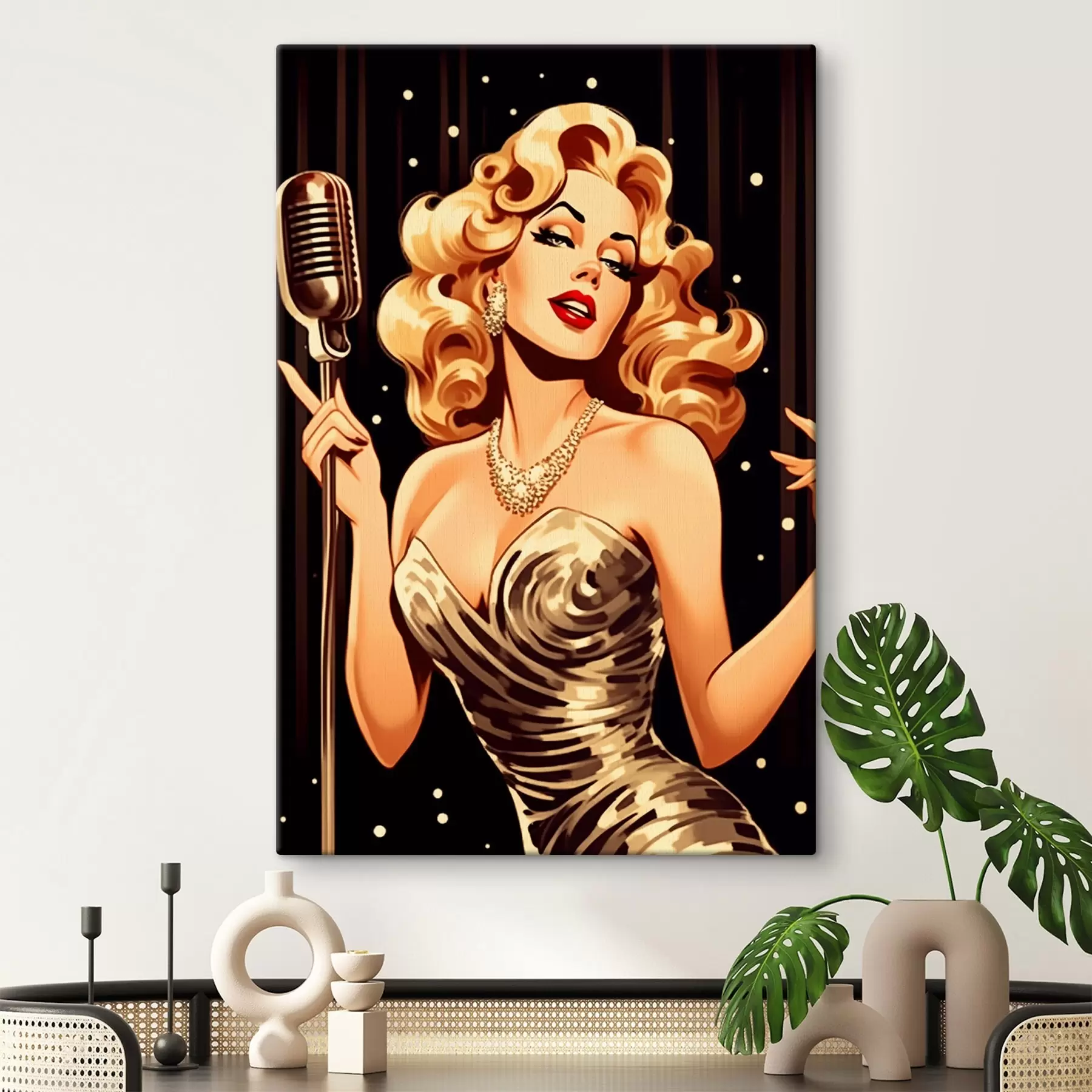 Paveikslėlis Mergina su mikrofonu s44112