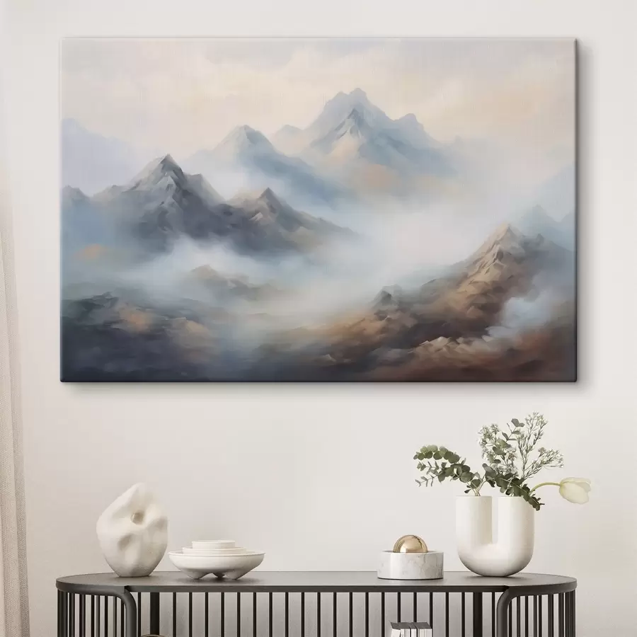 Fototapetai Kalnai rūke auštant s44121