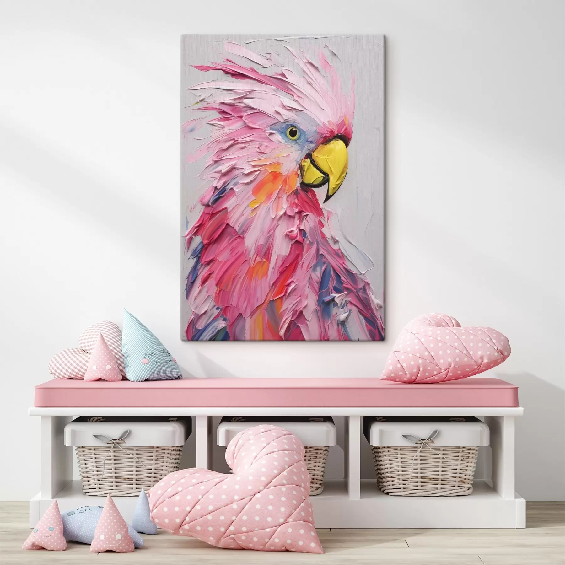 Paveikslėlis Kakadu imitacijos tapyba s44132