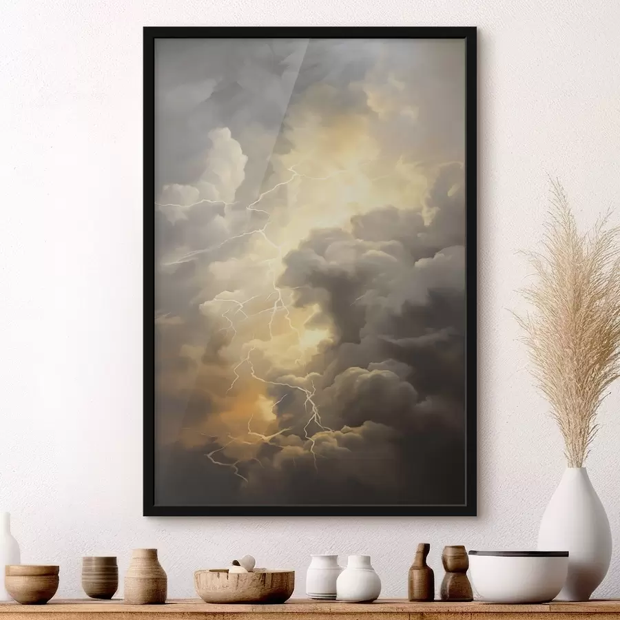 Fototapetai Perkūnijos debesys ir žaibai f44123