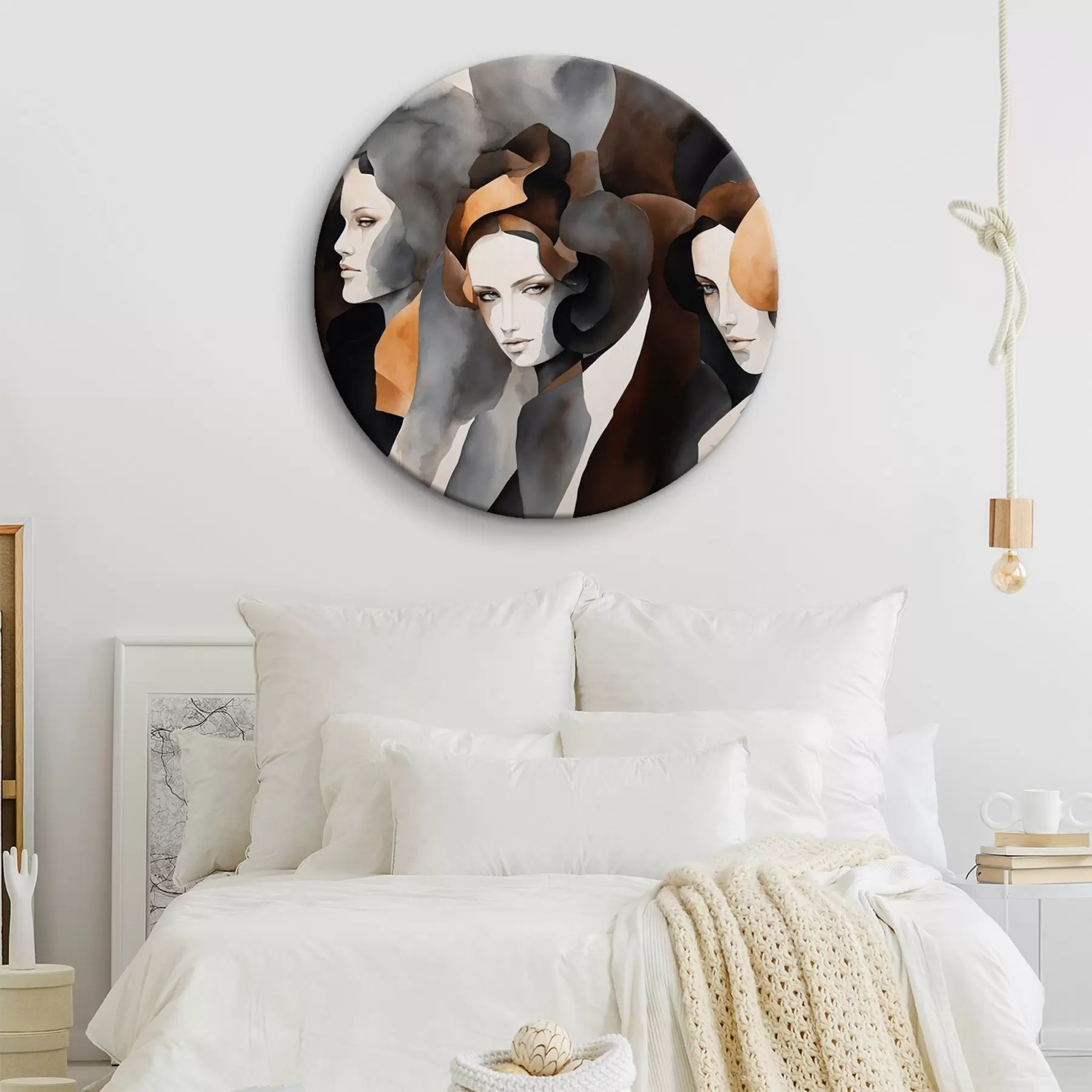 Paveikslėlis Abstraktus paveikslas su moterų veidais r44060