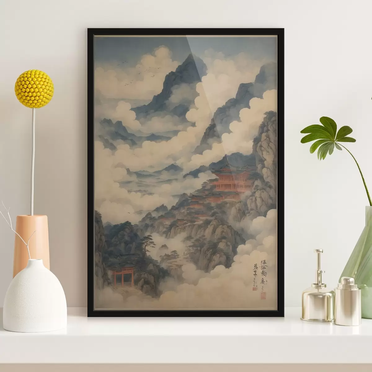 Plakatas Kinijos rūmai kalnuose f44058