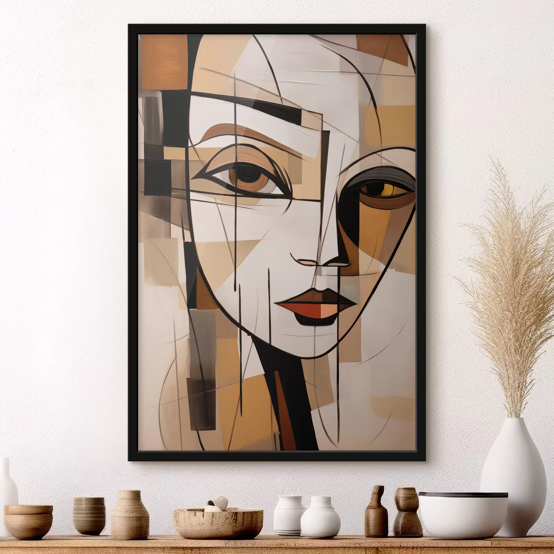 Fototapetai Du abstrakcijos veidai f44201