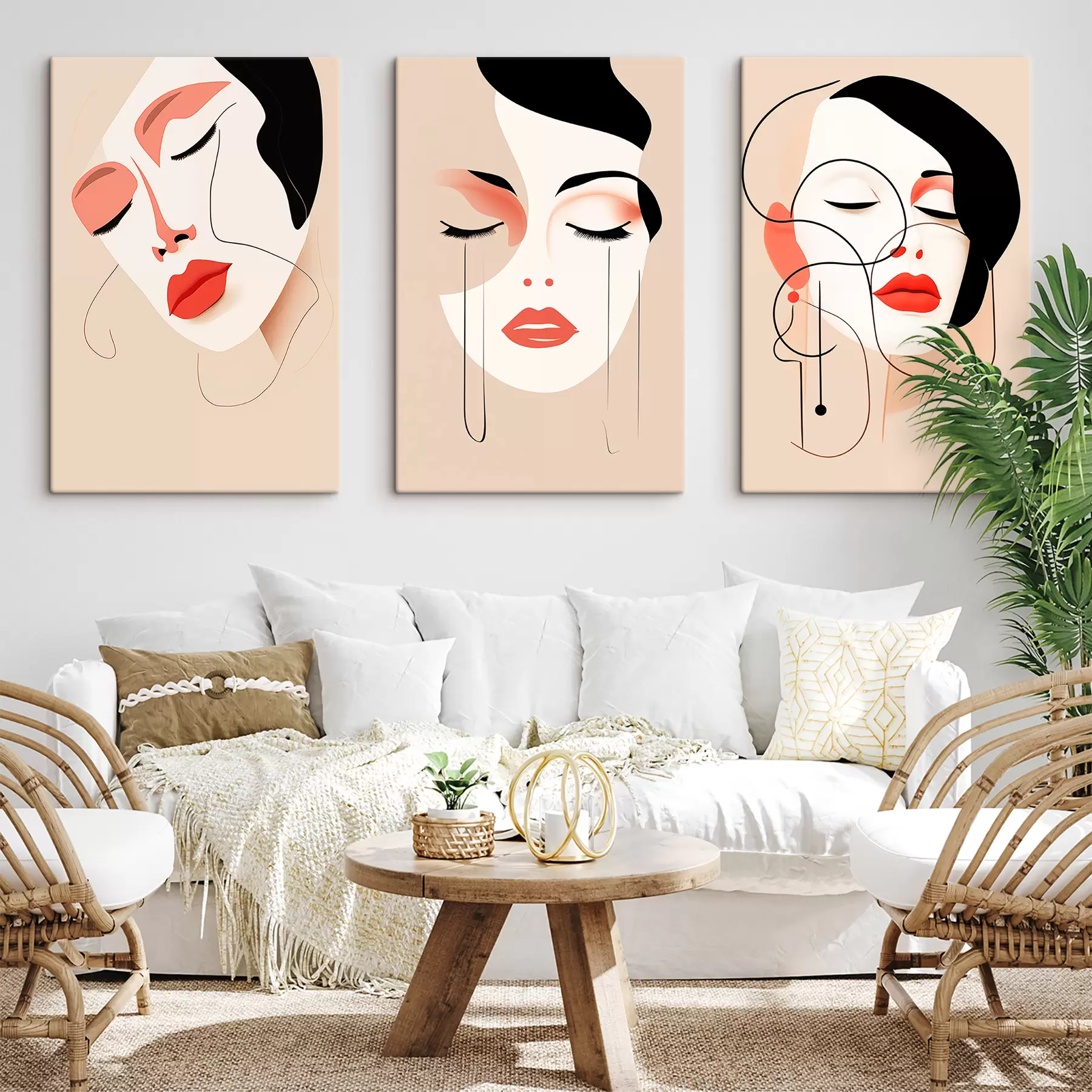 Paveikslėlis Harmonija, trys veidai, ryškios spalvos m00454