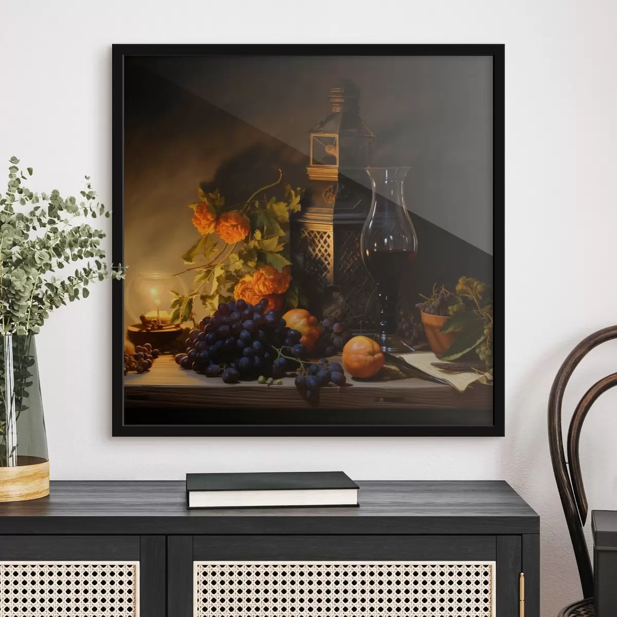 Plakatas Vakarinis natiurmortas klasikiniu tapybos stiliumi f43900