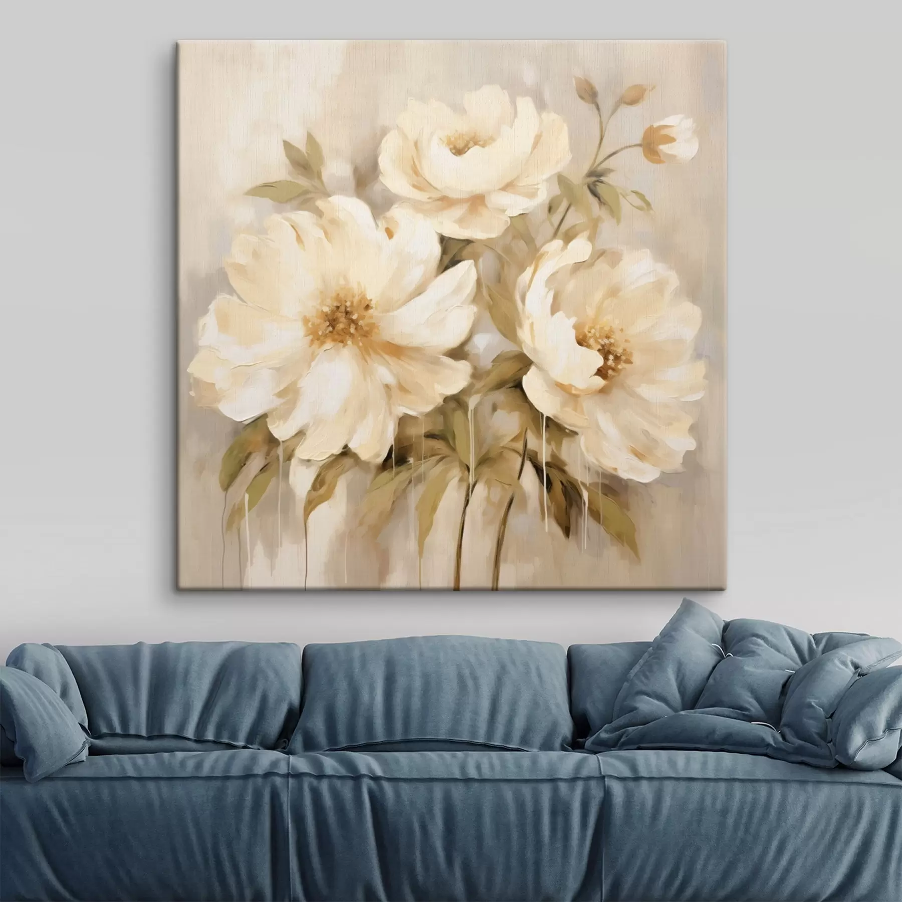 Paveikslėlis Gėlių kompozicija su baltais žiedlapiais s44043