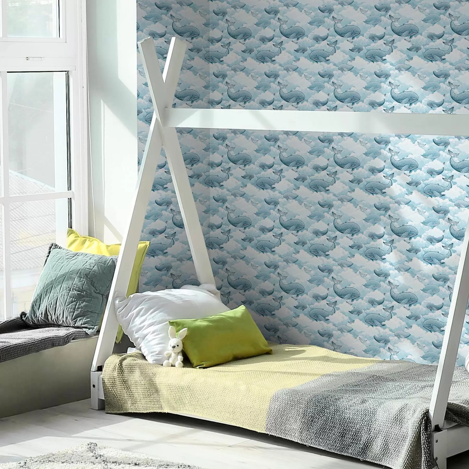 Fototapetai Banginiai ir debesys a00123