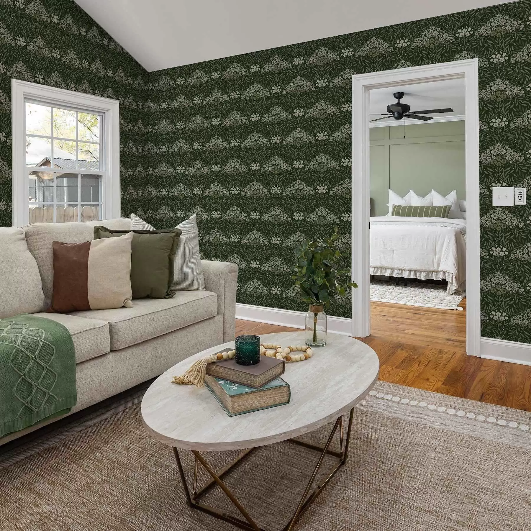 Fototapetai Gėlių simetrija su gėlėmis tamsiame fone a00153