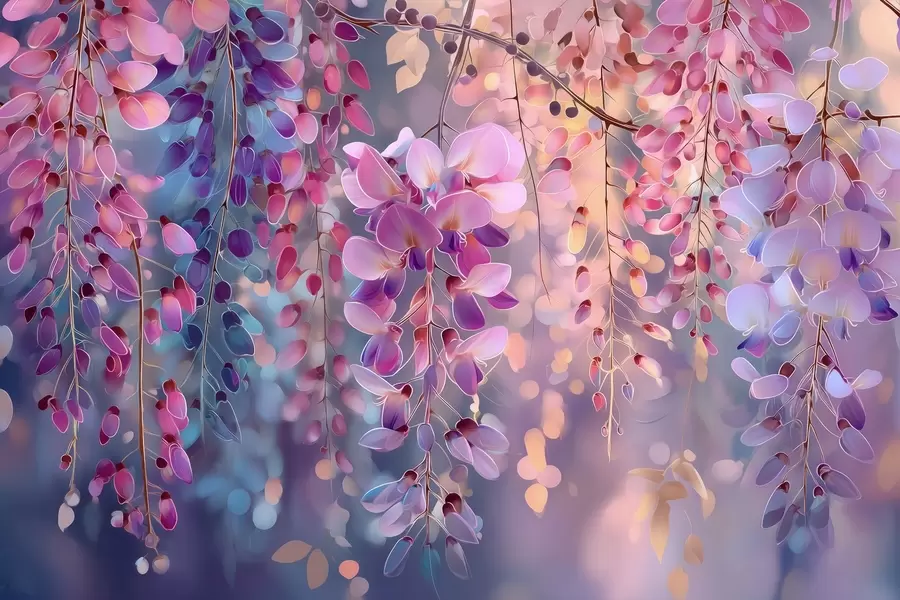 Fototapetai Spalvinga alyvinė akvarelės stiliumi w09103