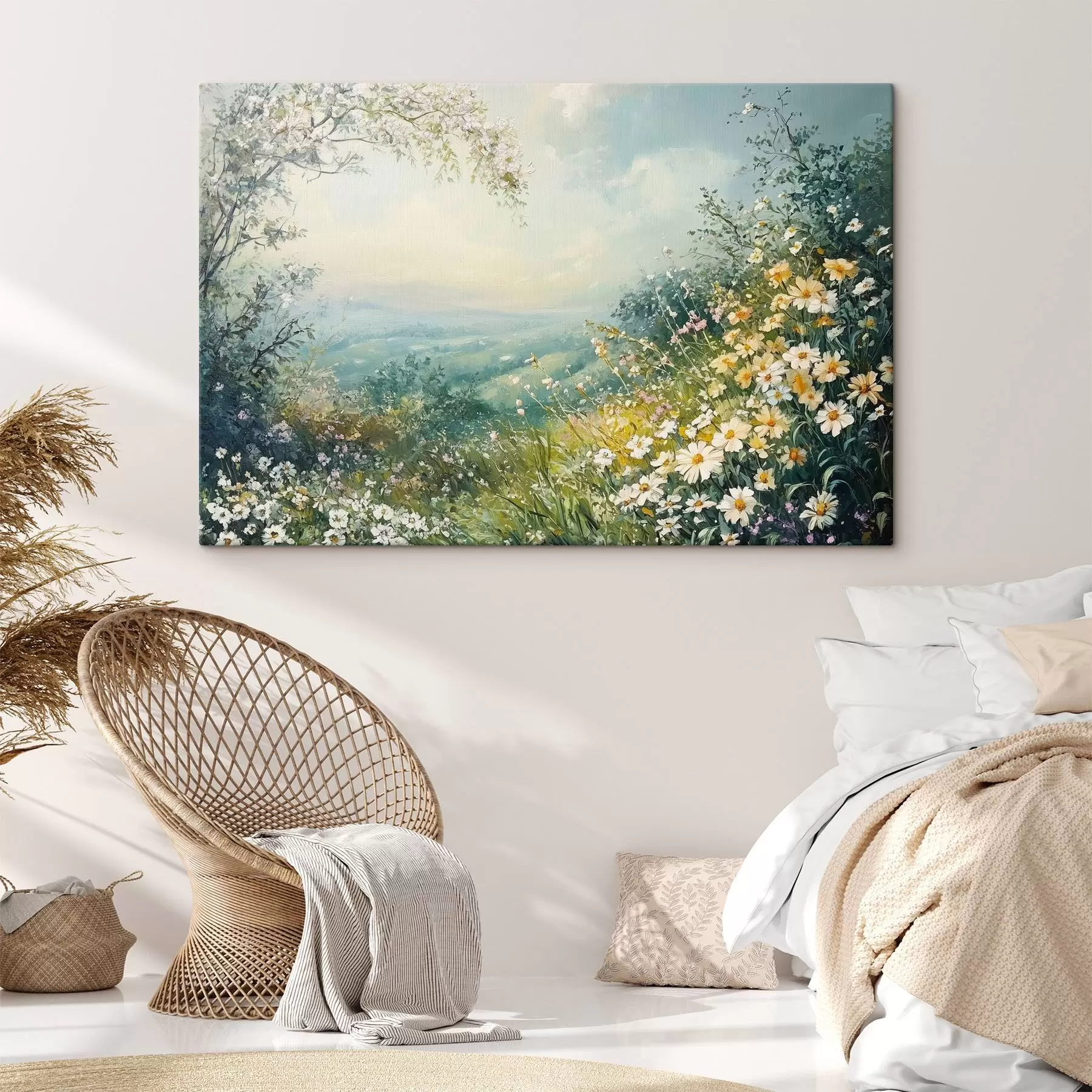 Fototapetai Žydintys laukai kalnuose s44325