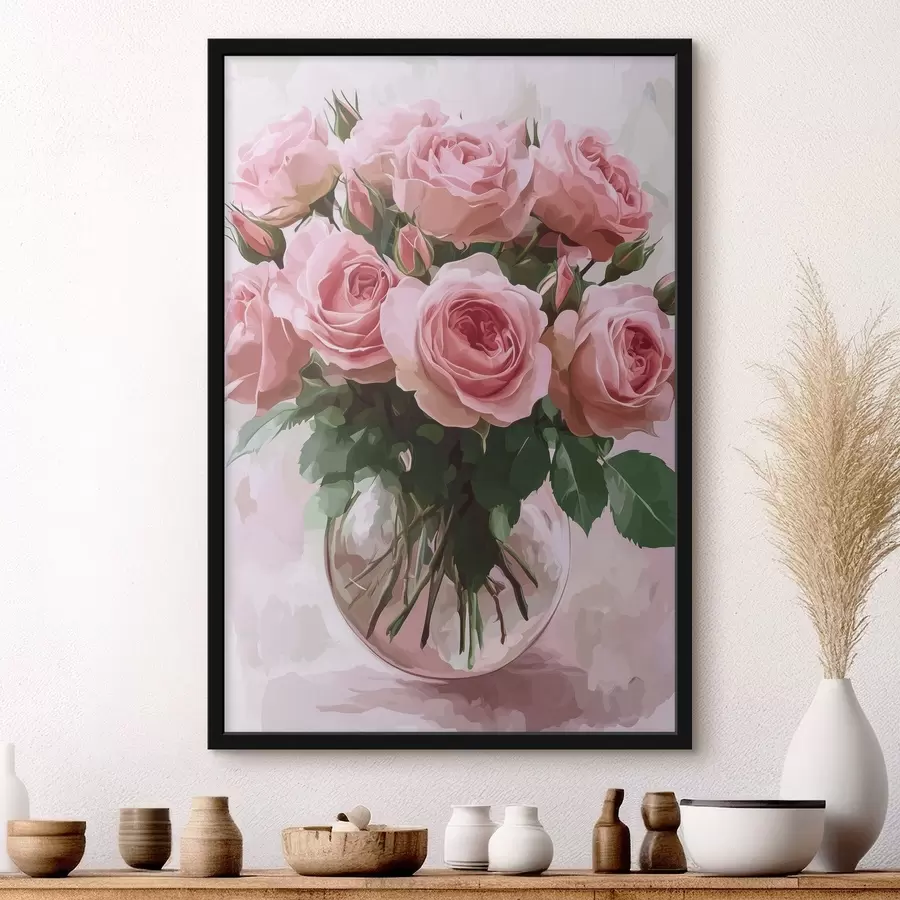 Fototapetai Rožinių gėlių puokštė f44321
