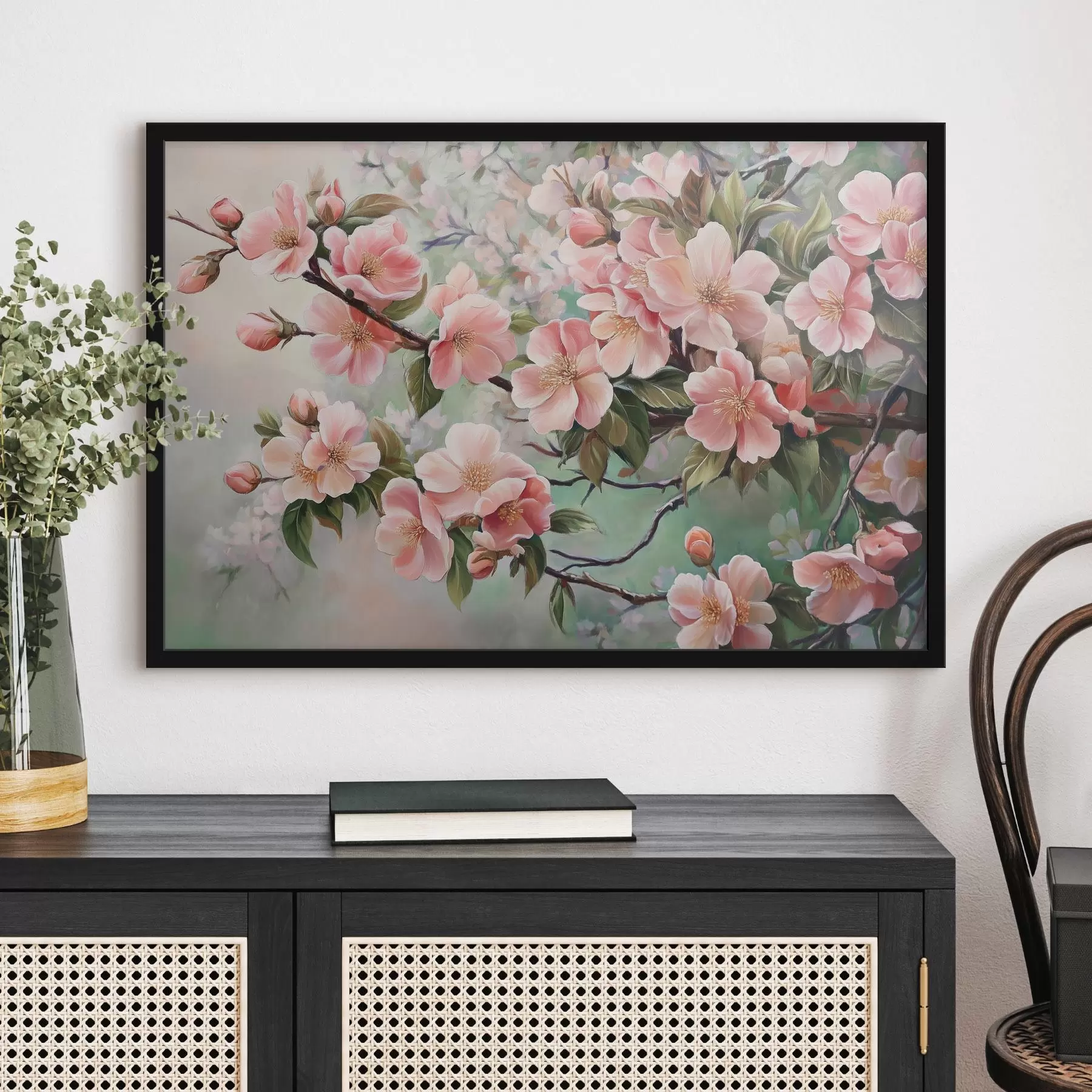 Paveikslėlis Žydinčios rožinės medžių šakos f44327