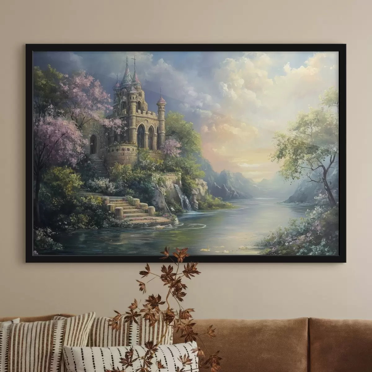 Plakatas Pilis ant ežero kranto f44329