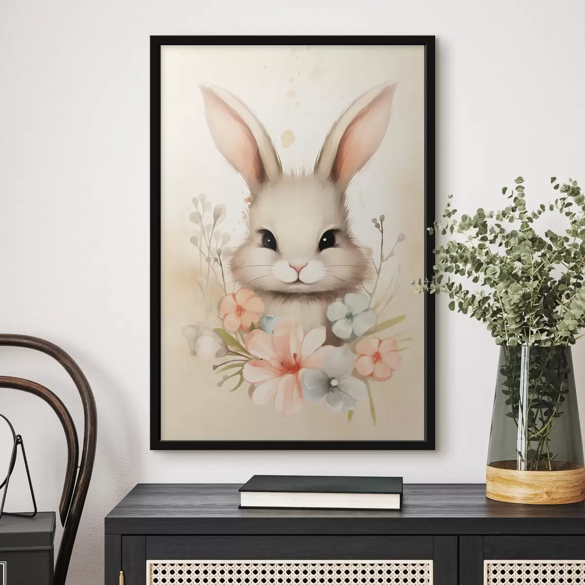 Plakatas Pysanka subtiliame mėlyname fone f44385
