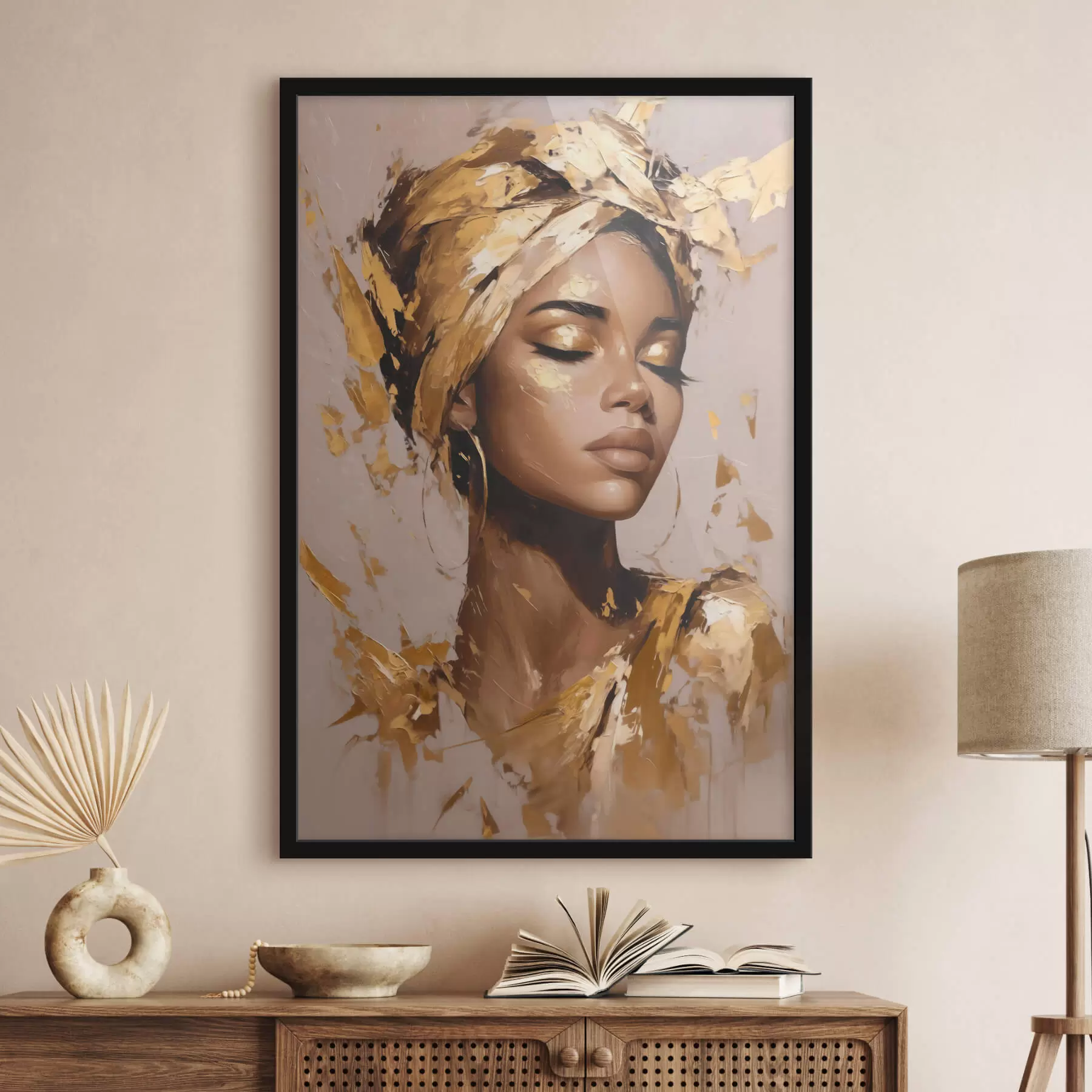 Paveikslėlis Graži elegantiška moteris, dėvinti galvos apdangalą f44368