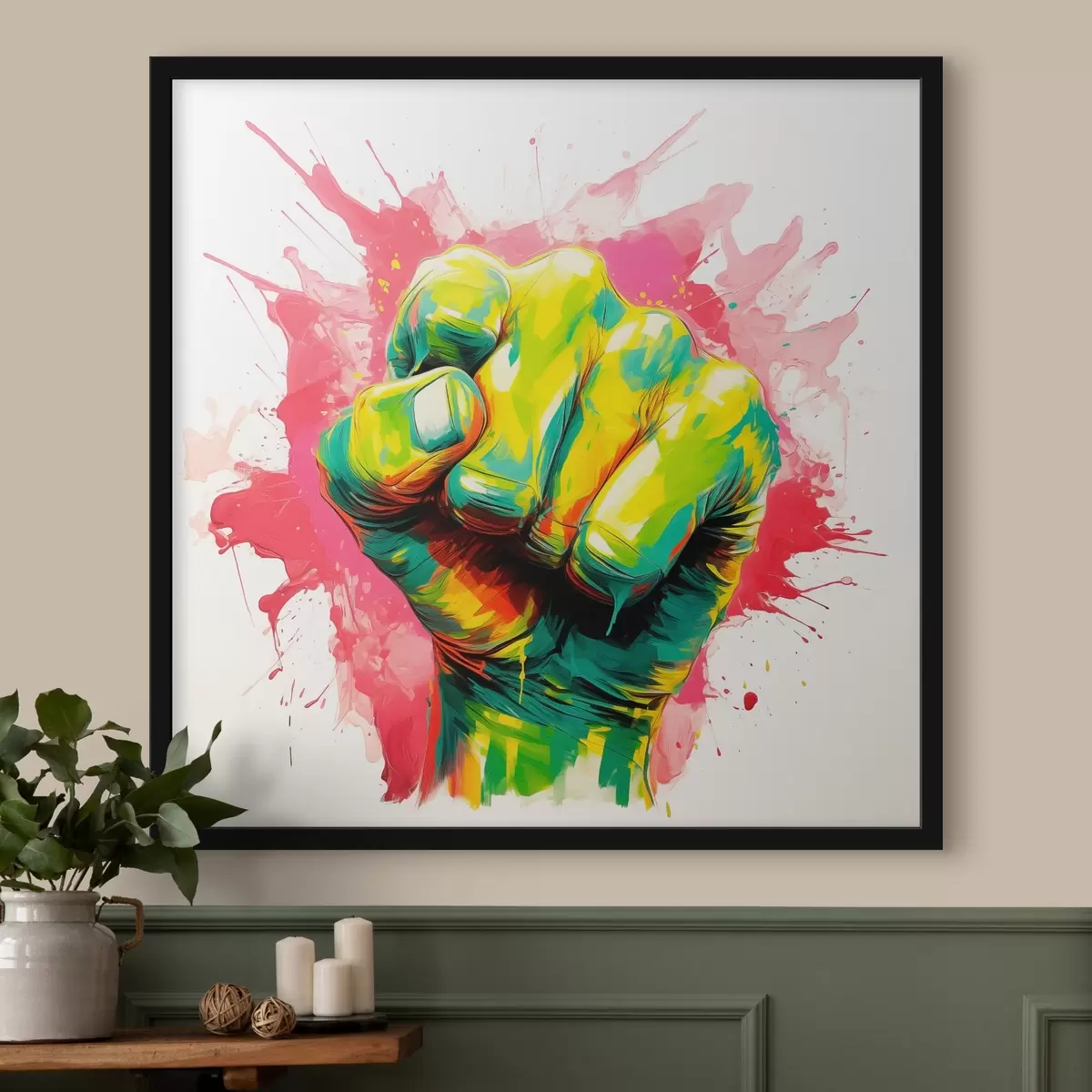 Plakatas Spalvomis persmelktas kumštis f44355