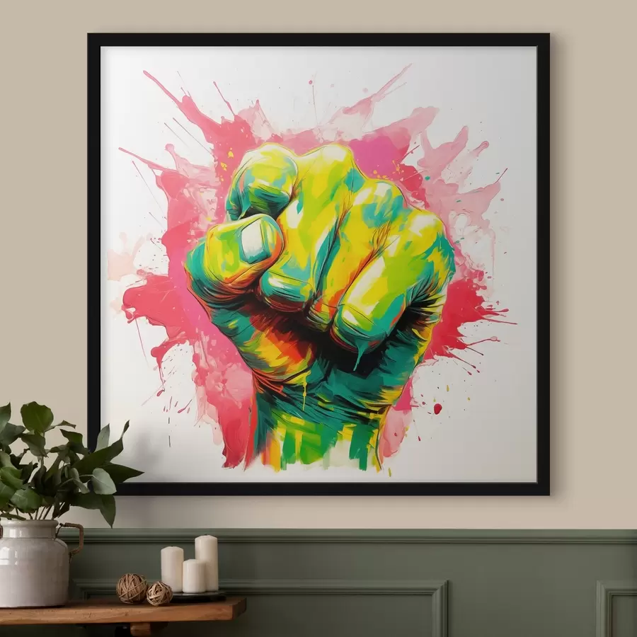 Fototapetai Spalvomis persmelktas kumštis f44355