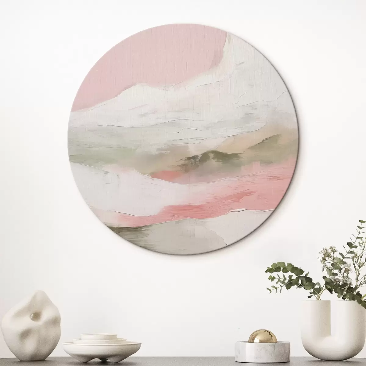 Apvalūs paveikslai Abstraktus peizažas r44426