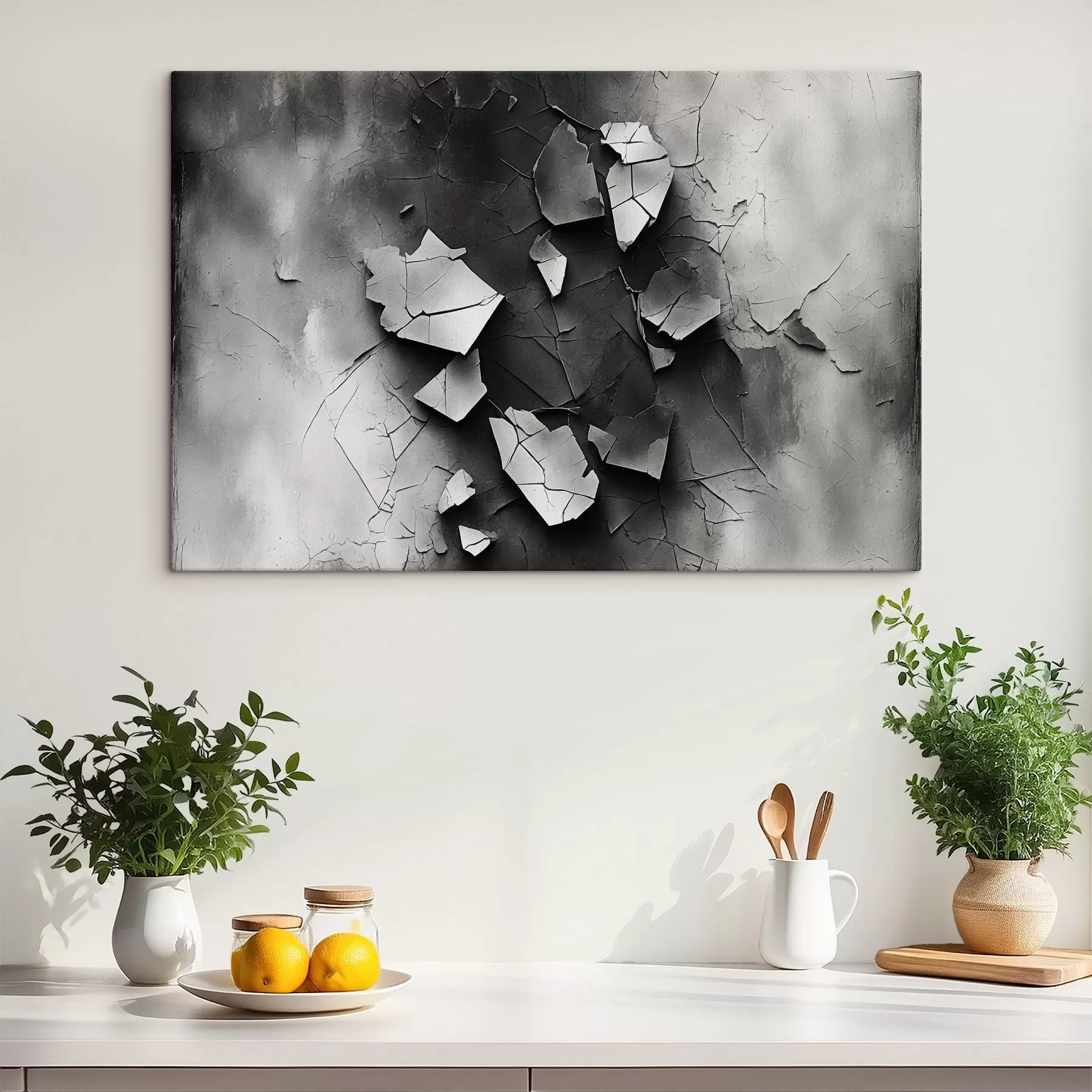 Fototapetai Juodai balta sena siena s44450