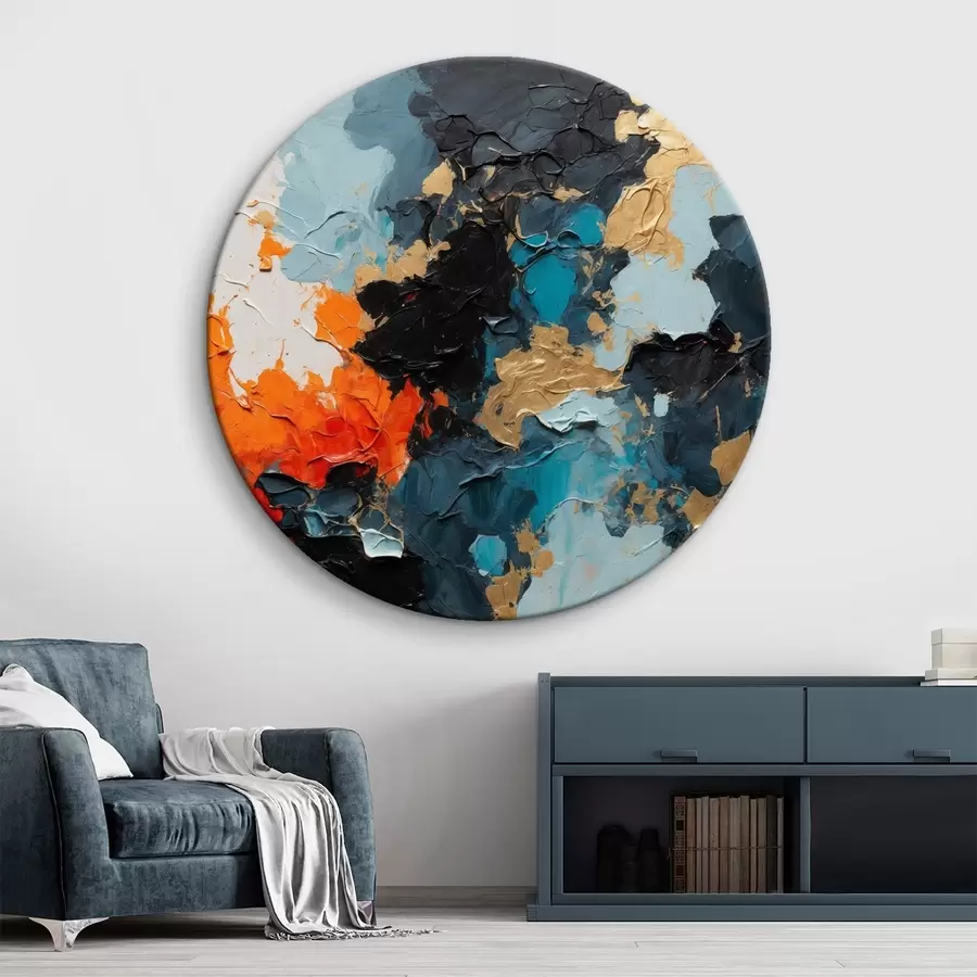 Paveikslėlis Abstrakti įvairiaspalvė aliejinė tapyba r44431