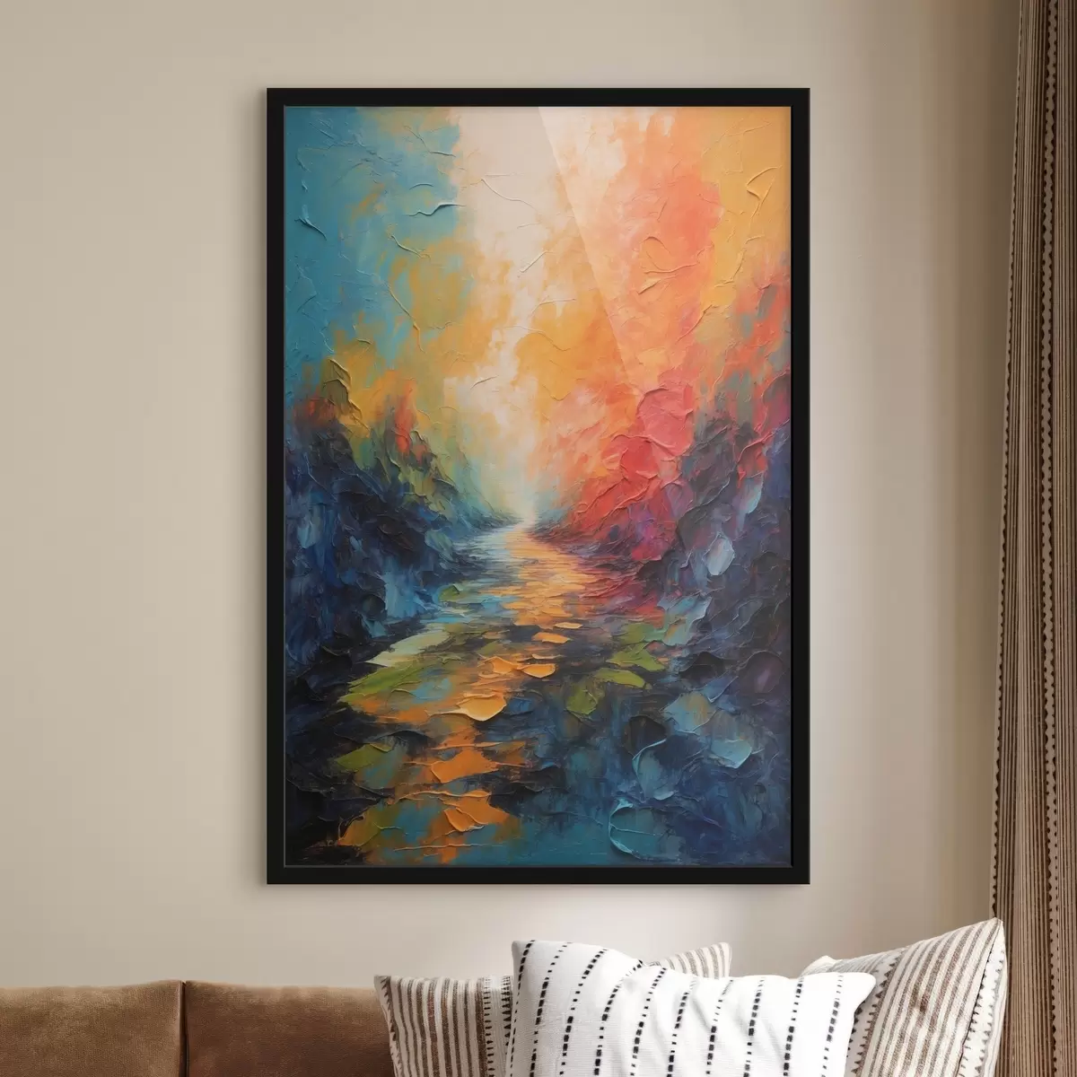 Plakatas Abstraktus kelias akrilo tapybos stiliumi f44441