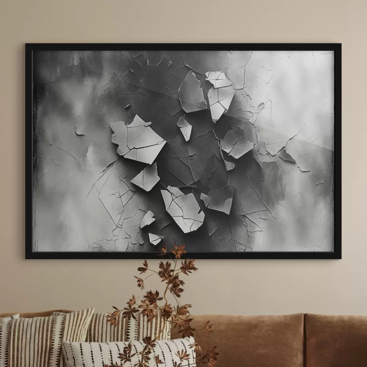 Plakatas Juodai balta sena siena f44450