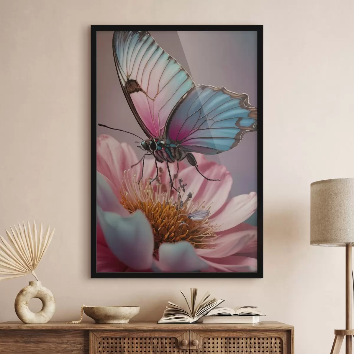 Plakatas Drugelis sėdi ant gėlės f44470