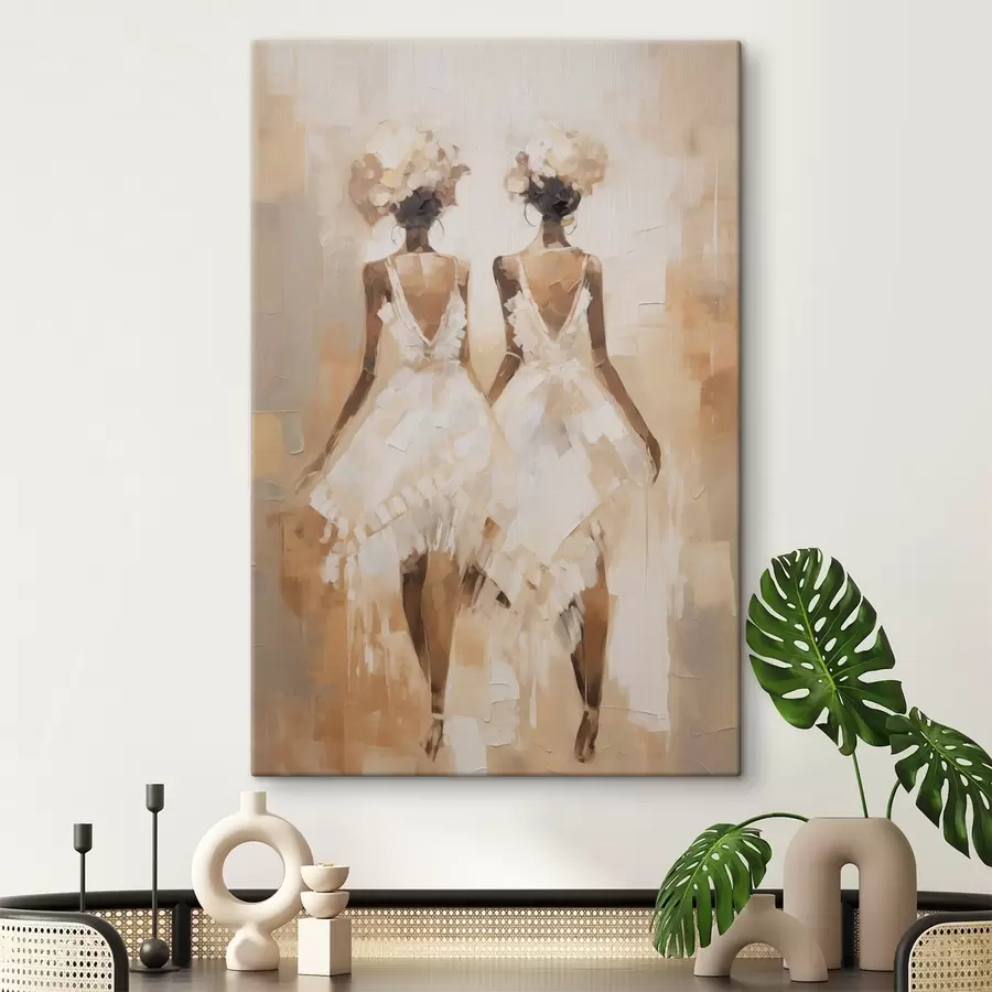 Fototapetai Abstrakti mergaičių tapybos imitacija s44517