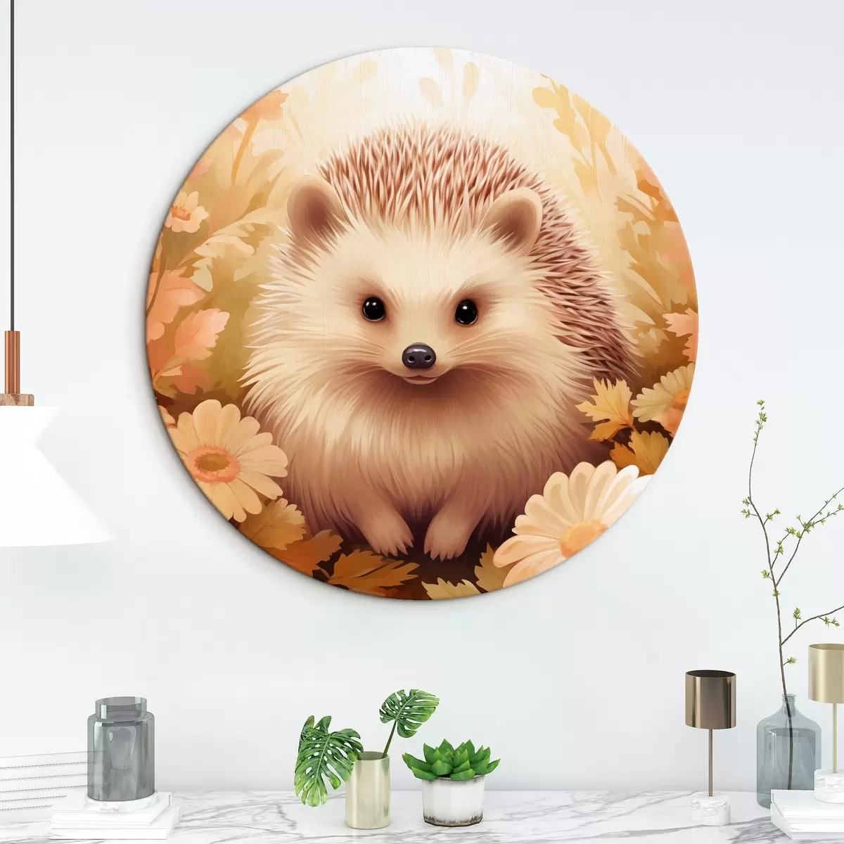 Apvalūs paveikslai Rudens ežys r44528