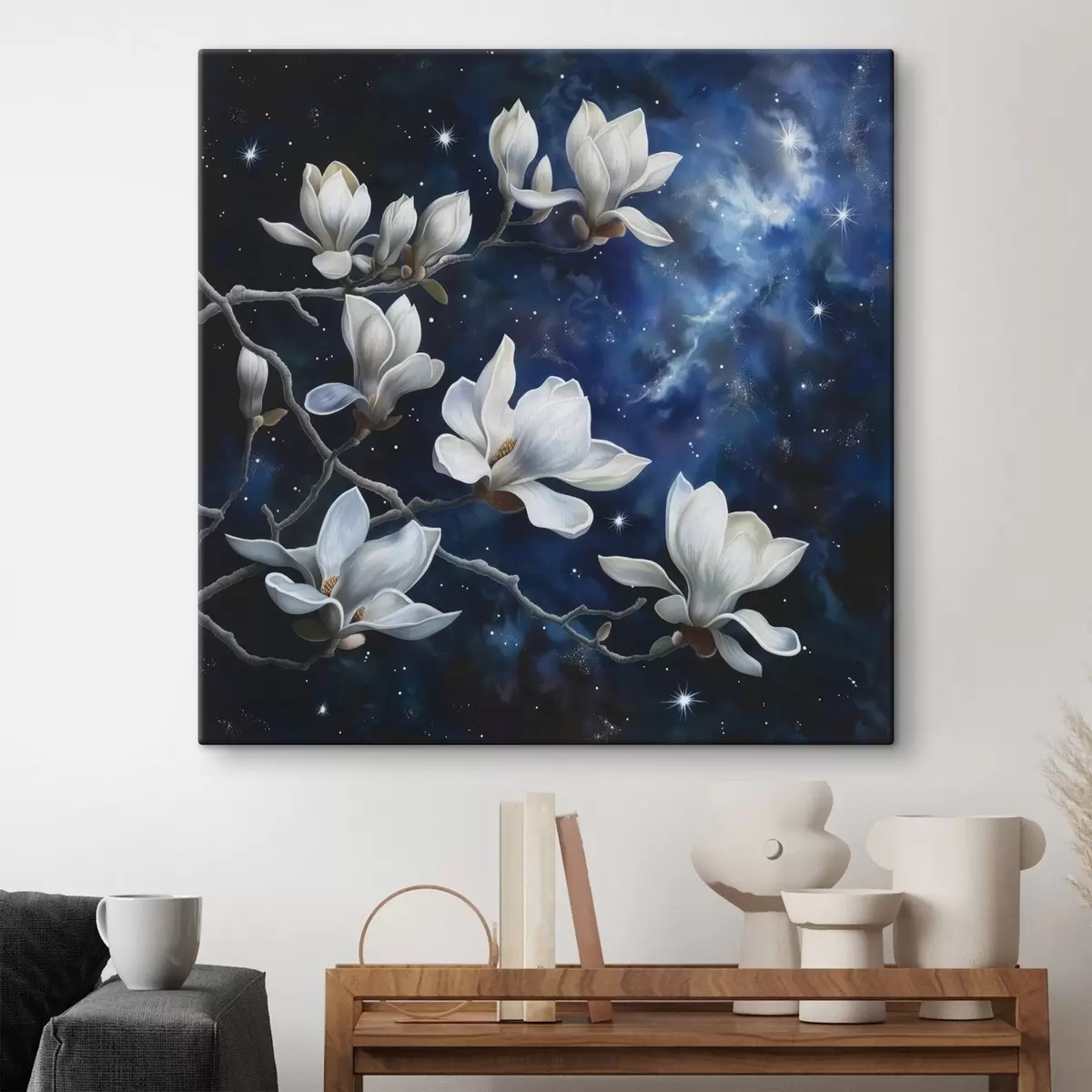 Paveikslėlis Magnolijos žiedai dangaus fone s44585