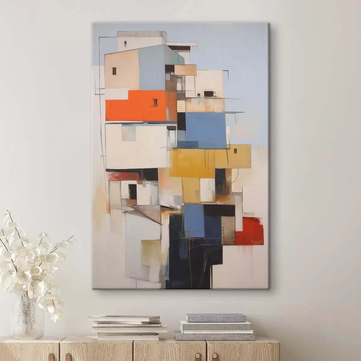 Paveikslėlis Abstrakti namo imitacijos tapyba s44645