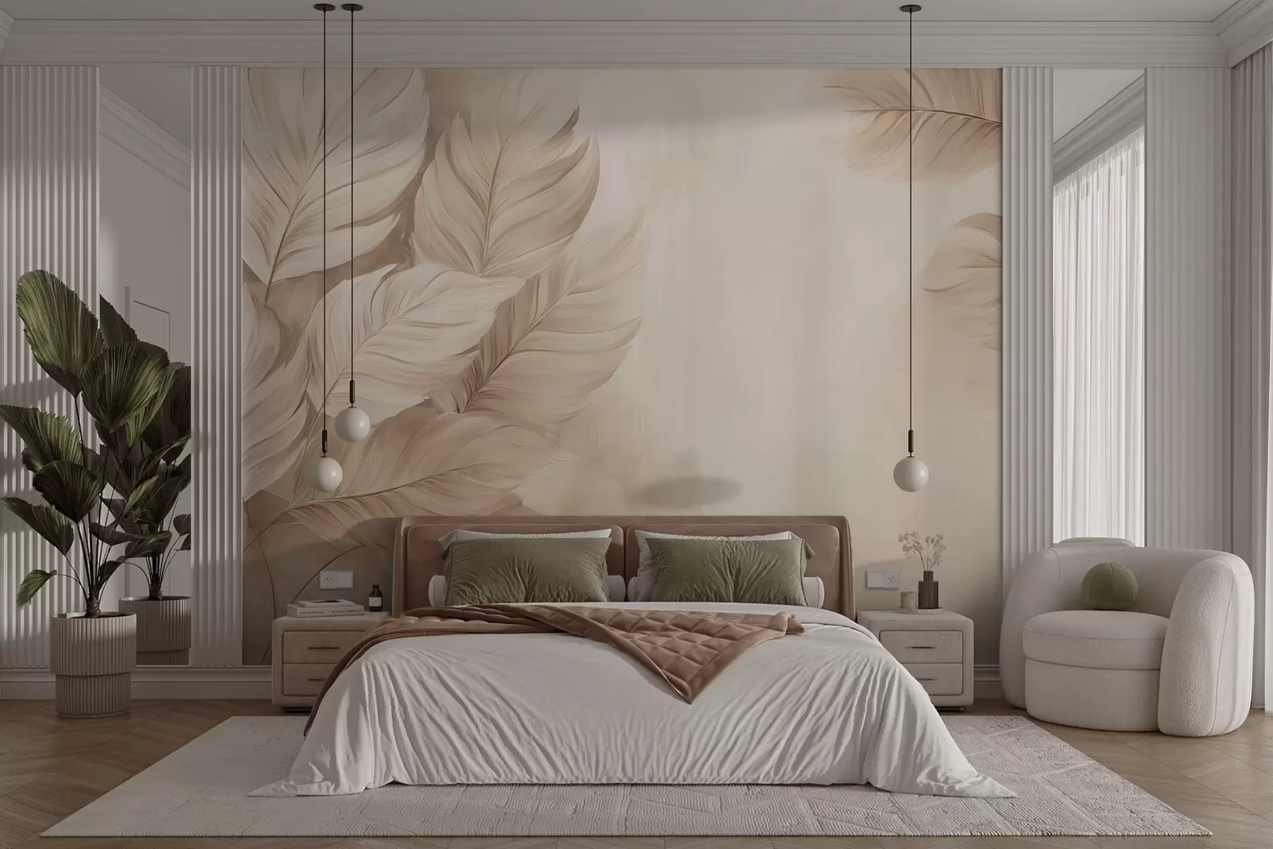 Fototapetai Pasteliniai lapai w09175v2