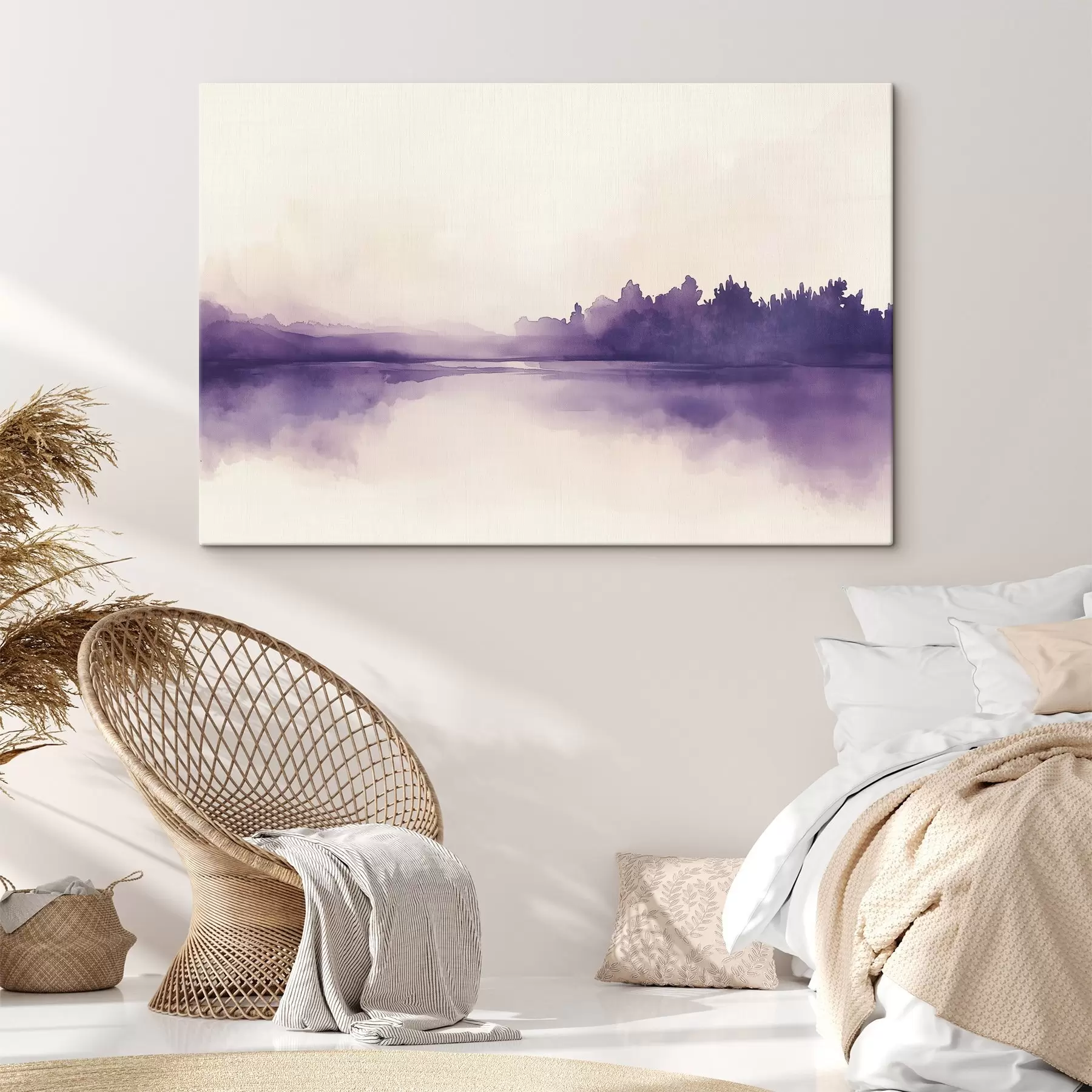 Fototapetai Akvarelės dažų abstrakcija su violetine spalva s44504