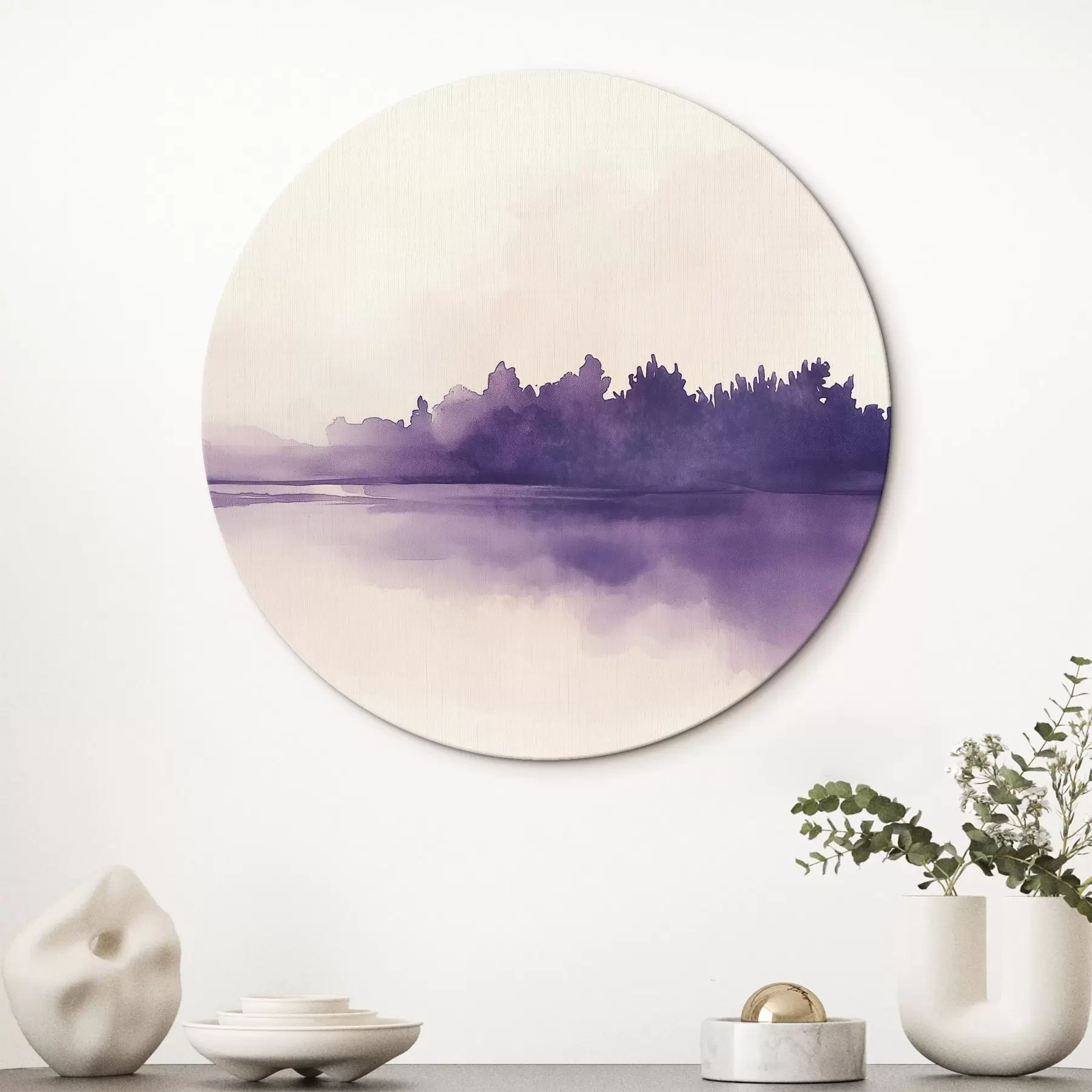 Paveikslėlis Akvarelės dažų abstrakcija su violetine spalva r44504