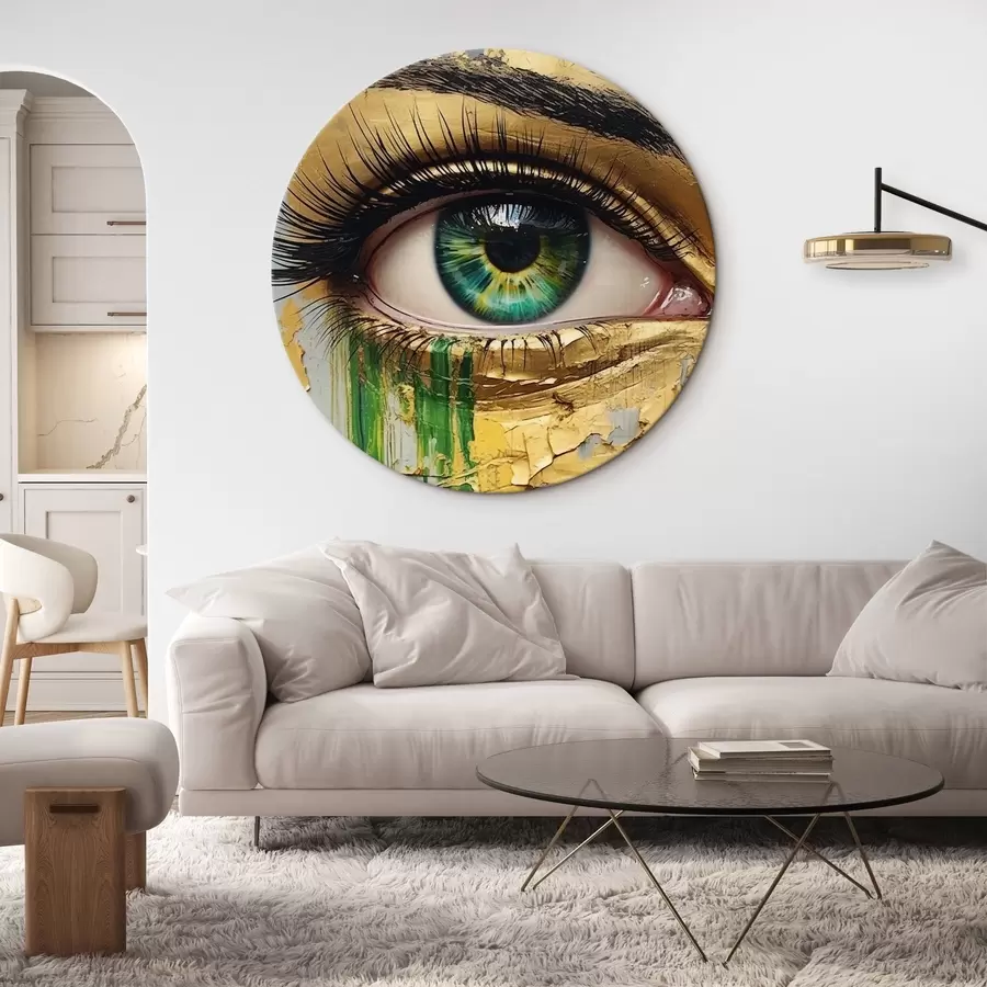 Paveikslėlis Žalia akis įtrūkusių dažų fone r44690 - Uwalls.lt Paveikslėlis Žalia akis įtrūkusių dažų fone r44690