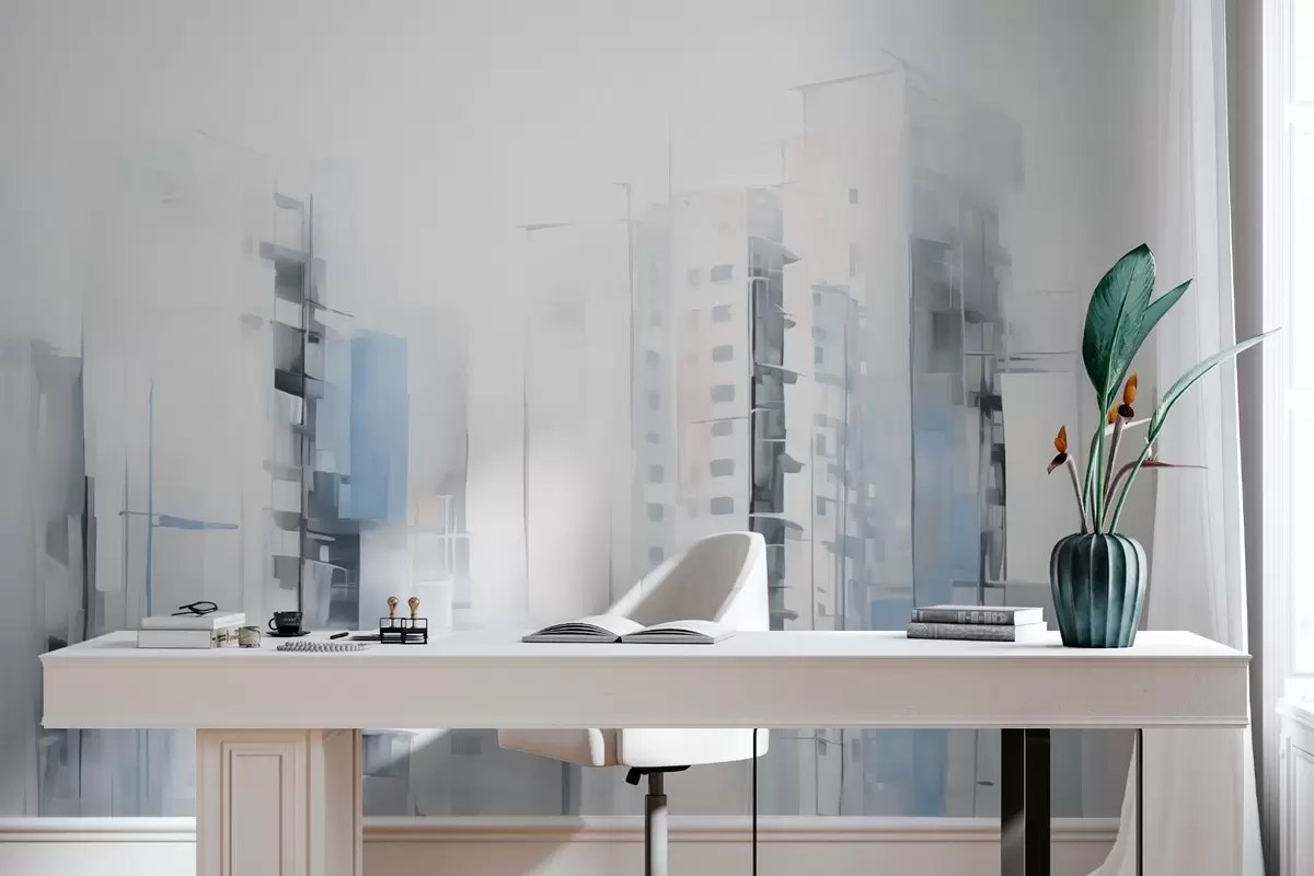 Fototapetai Abstrakti miesto peizažo imitacijos tapyba w04100