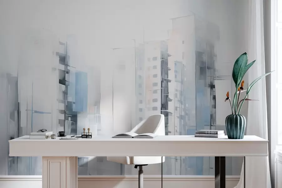 Fototapetai Abstrakti miesto peizažo imitacijos tapyba w04100