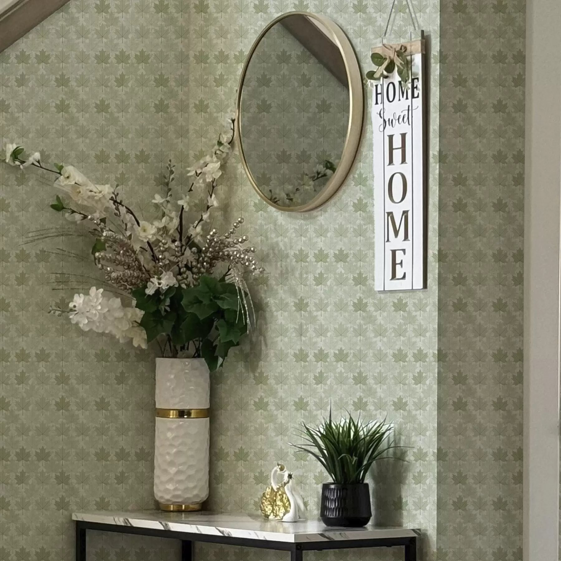 Fototapetai Šviesos raštas su klevo lapais a00195