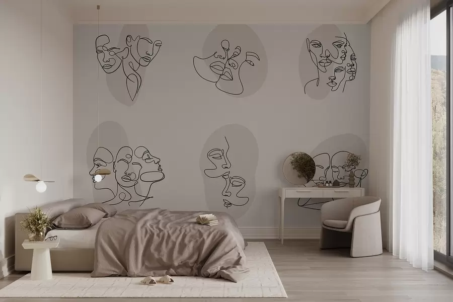 Fototapetai Abstraktūs veidai w04106