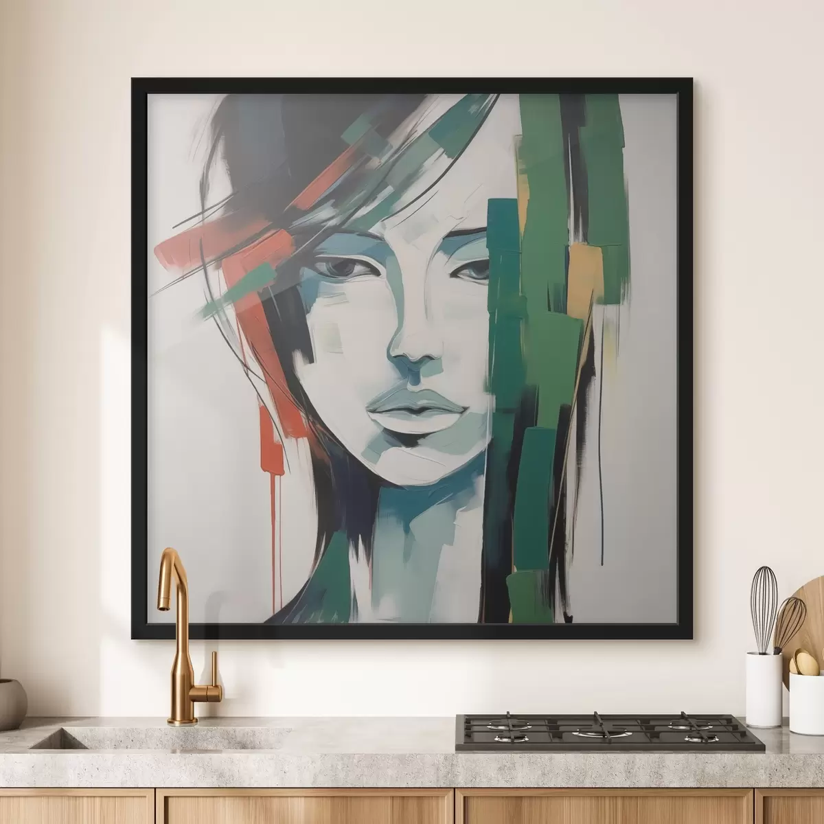 Plakatas Ryškus portretas imituoja tapybą f44698