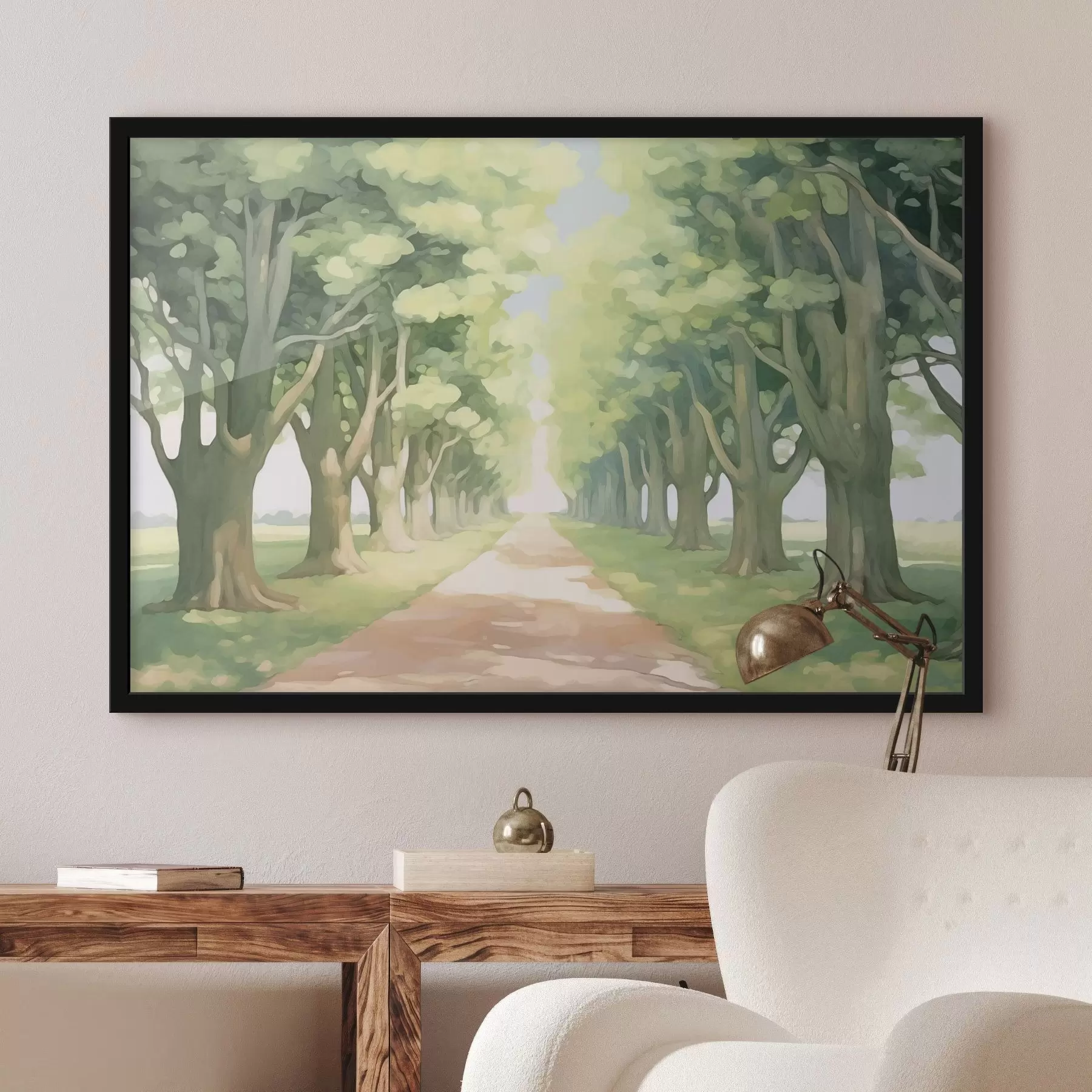 Fototapetai Medžių alėja palei kelią f44727