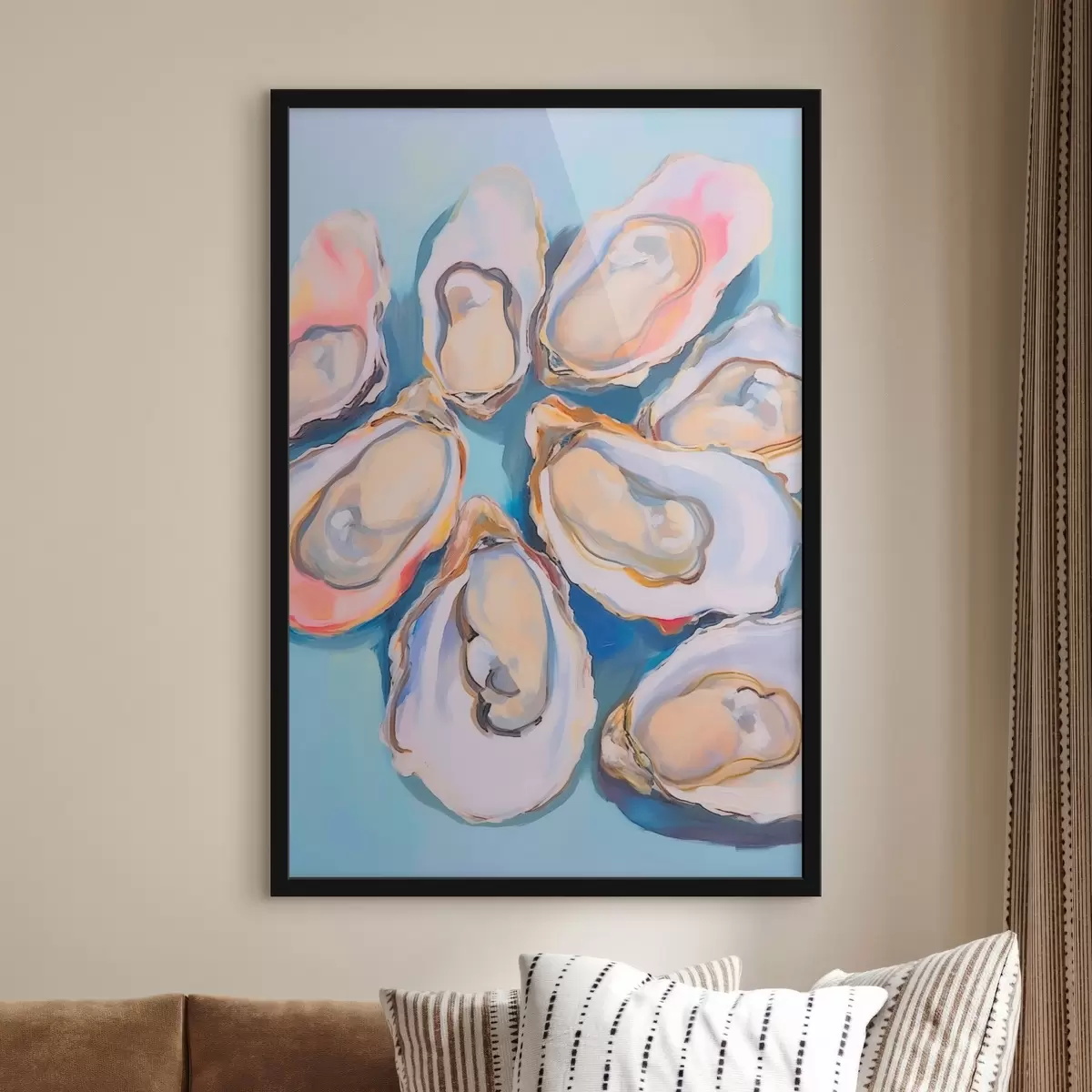 Plakatas Austrių kriauklės paplūdimyje f44734